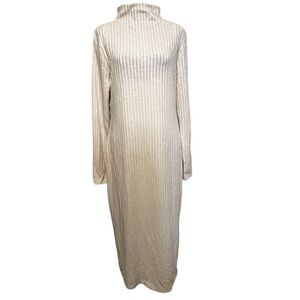 Steve Madden Cream Long Sleeve Maxi Dress Sz XXL